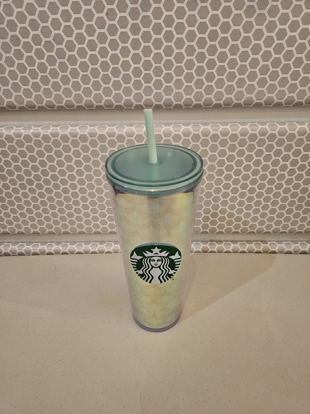 Starbucks Iridescent Mermaid Tumbler with Straw